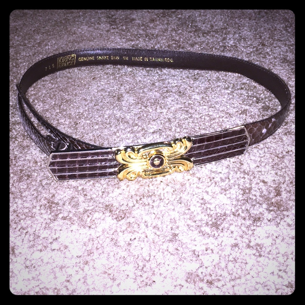 VTG 70s Real Snakeskin Waist Belt